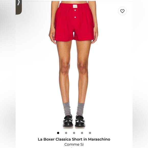Comme Si Pants - Comme Si La Boxer Classica Short in Maraschino size XS